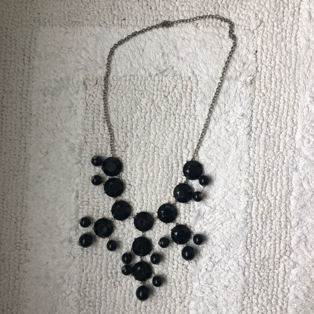 Black statement necklace
